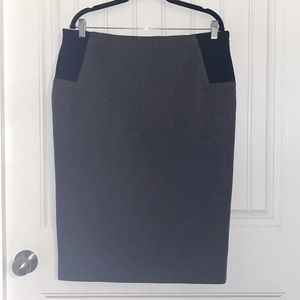NY&Co Gray & Black Pencil Skirt